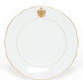 Фарфоровая тарелка с гербом графа Римского-Корсакова от Кузнецова