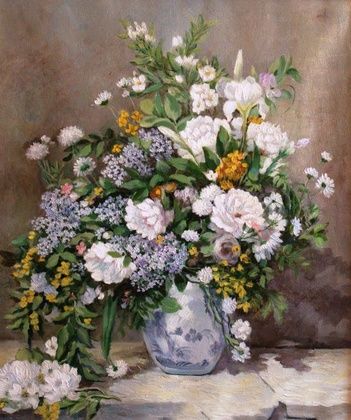 Copy of Renoir's Spring bouquet oil on canvas