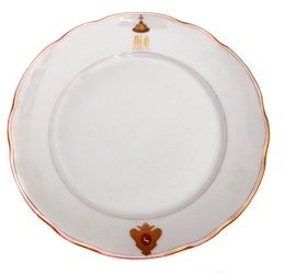 Фарфоровая тарелка с гербом Гренадерского полка