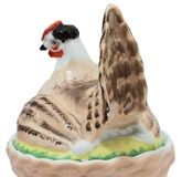 Фарфоровая масленка "Мать-курица" производства Кузнецова, конец 19-го века