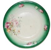 Антикварная фарфоровая тарелка от Кузнецова XIX века с цветочным узором.