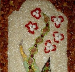 Мозаичное панно Драконьи цветы / Dragon flowers Мозаика на стекле 