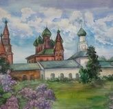 Церковь Николы Мокрого. г.Ярославль. акварель, бумага 