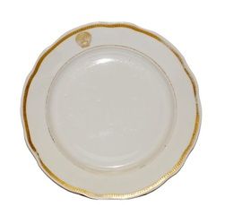 Советская фарфоровая тарелка Дулево с символом СССР