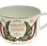 Фарфоровая чашка "Dievs sveti Latviju! 1918-1928"