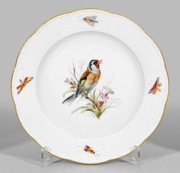 Декоративная тарелка с рисунком птицы