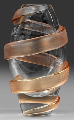 Резная стеклянная ваза "Баттуто", разработанная Карло Скарпа для Венини