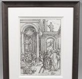 "Прогулка Марии в храме: оригинальная гравюра 1600 года"