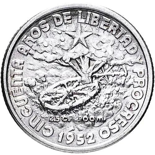 10 сентаво 1952, 50 лет Республике Куба [Куба]