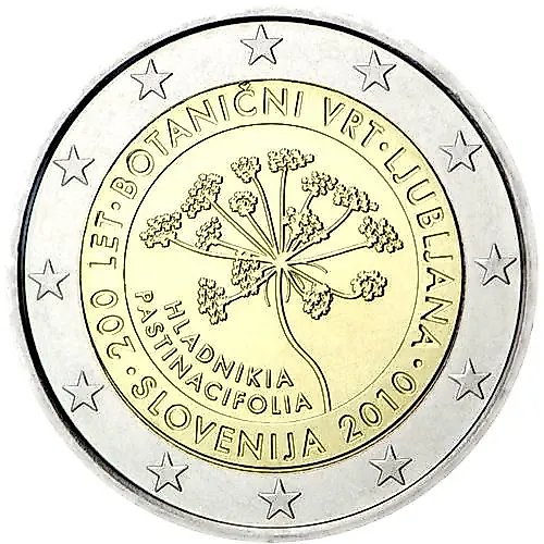 2 евро 2010, ботанический сад [Словения]