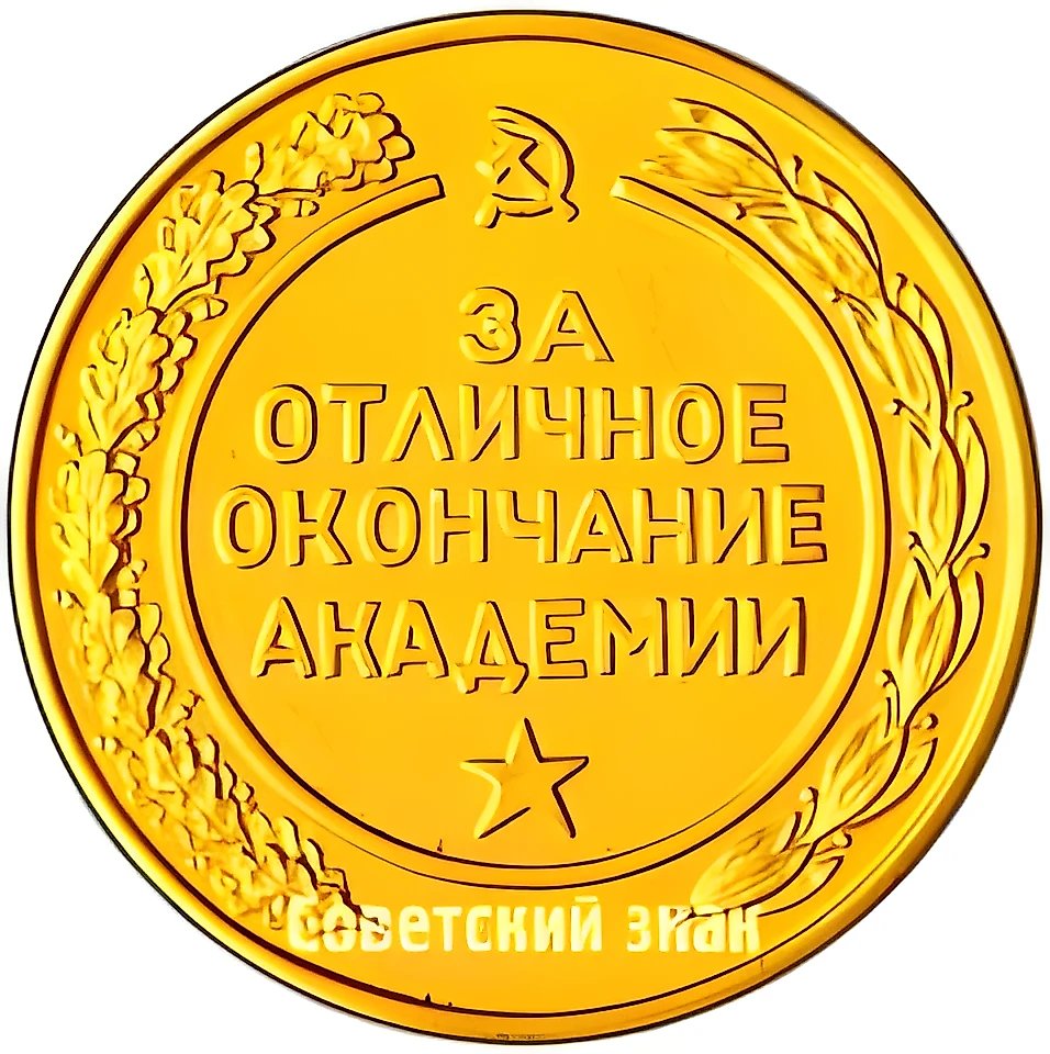 Medal "For Excellent Graduation from the Academy. K.E. Voroshilov Higher Military Academy"