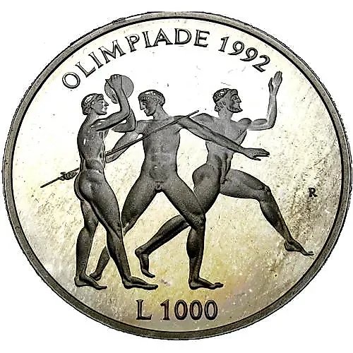1000 Lire 1992, XXV Summer Olympic Games, Barcelona 1992 [San Marino]