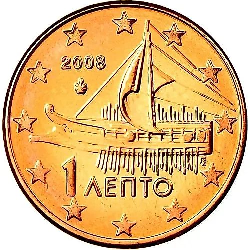 1 евроцент 2002-2019 [Греция]