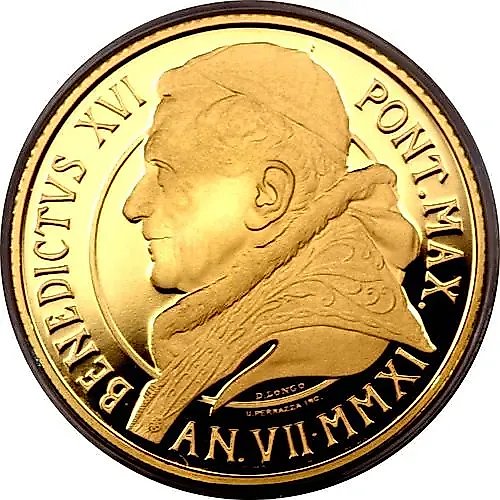 50 евро 2011, фреска «Распятие Святого Петра» [Ватикан] Proof