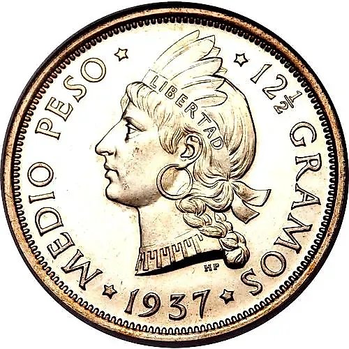 ½ Peso 1937-1961 [Dominica / Dominican Republic]