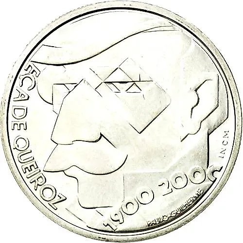 500 эскудо 2000, 100 лет со дня смерти Эса де Кейроша, Серебро [Португалия]