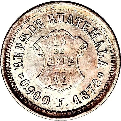 1 реал 1872-1878 [Гватемала]