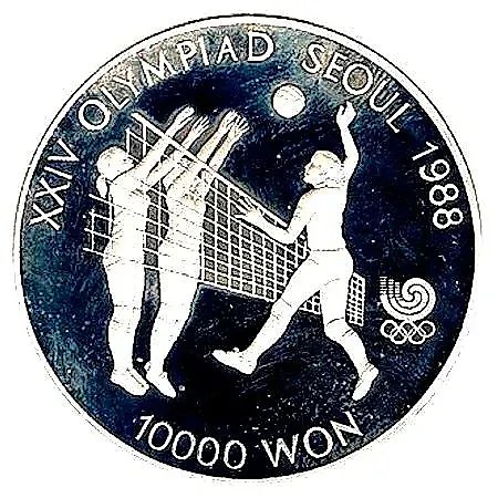 10000 Won 1987, XXIV Summer Olympic Games, Seoul 1988 - Volleyball [Korea]