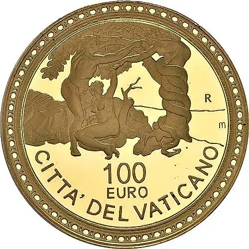 100 евро 2009, грехопадение [Ватикан] Proof