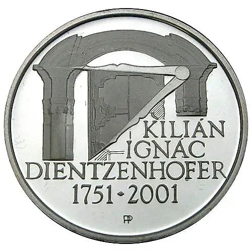 200 Korun 2001, 250th Anniversary of the Death of Kilian Ignaz Dientzenhofer [Czech Republic] Proof