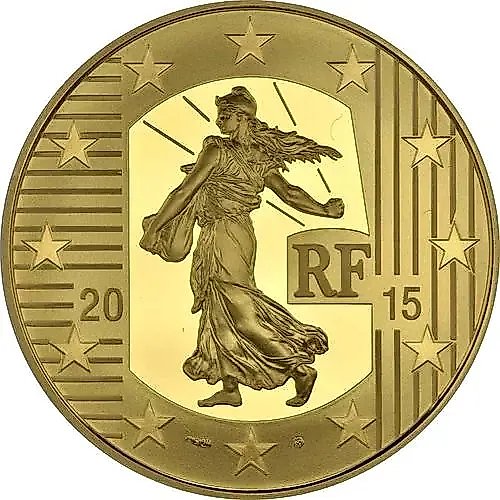 100 евро 2015, сеятельница [Франция] Proof