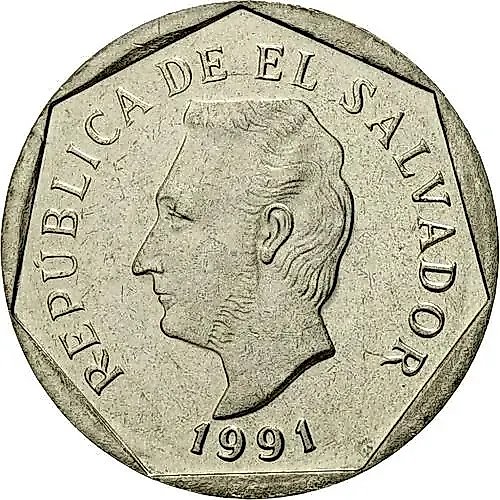 5 сентаво 1991 [Сальвадор]