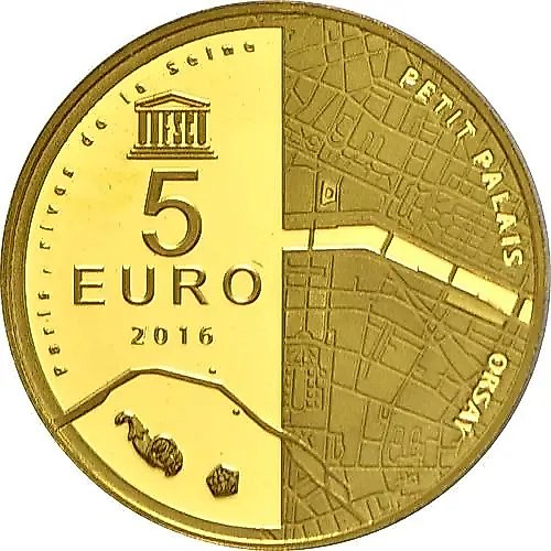 5 евро 2016, берега Сены [Франция] Proof