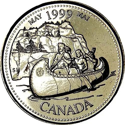 25 Cents 1999, Millennium - May 1999, Voyageurs [Canada]