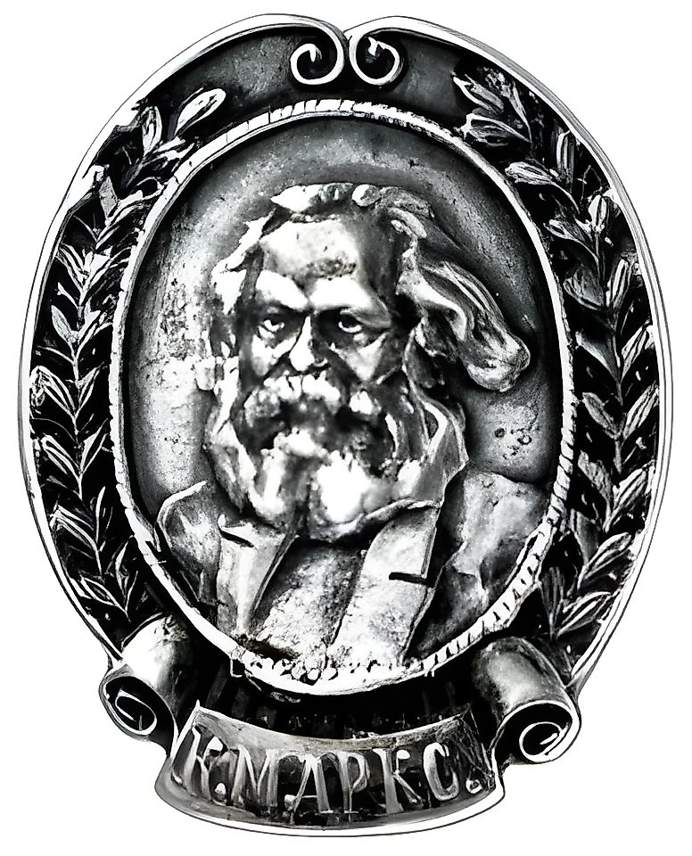 Знак с изображением Карла Маркса