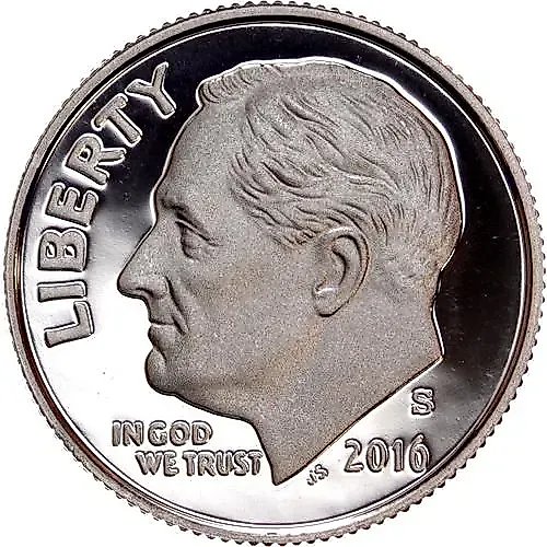 10 центов 2016, S, знак монетного двора "S" - Сан-Франциско [США]