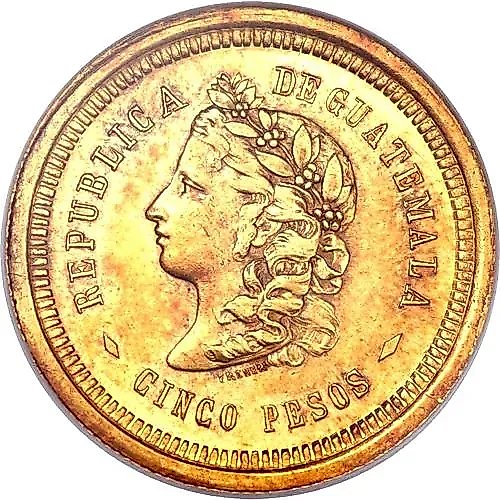 5 Pesos 1872-1878 [Guatemala]