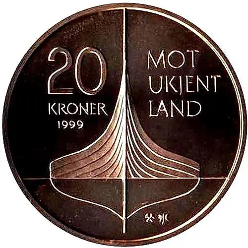 20 крон 1999, Винланд - открытие викингами Северной Америки [Норвегия]