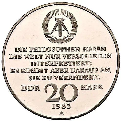 20 марок 1983, Карл Маркс [Германия / ГДР]