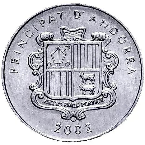 1 Centim 2002, Charlemagne (Charles the Great) [Andorra]