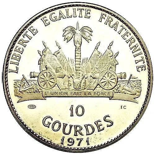 10 Gourdes 1971, Sioux Chiefs - War Eagle [Haiti]