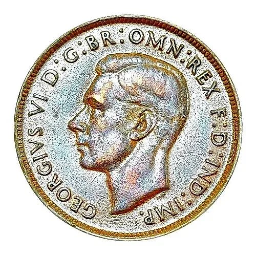 1 пенни 1947, без точки [Австралия]