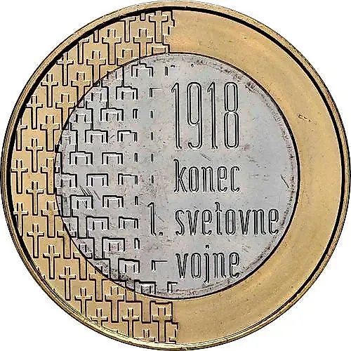 3 евро 2018, 100 лет окончанию Первой мировой войны [Словения]