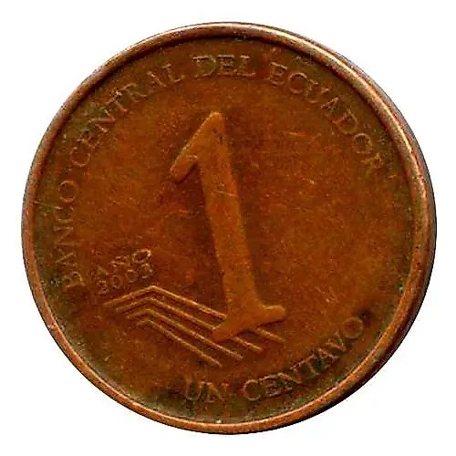 1 Centavo 2003, Brass (Non-Magnetic) [Ecuador]