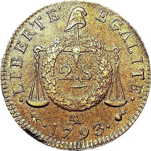 2 соля 1793, Дата: 1793 [Франция]