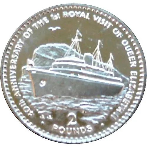 2 Pounds 1994, 40th Anniversary of the First Royal Visit of Queen Elizabeth II [Gibraltar]
