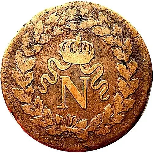 1 десим 1814-1815, N [Франция]