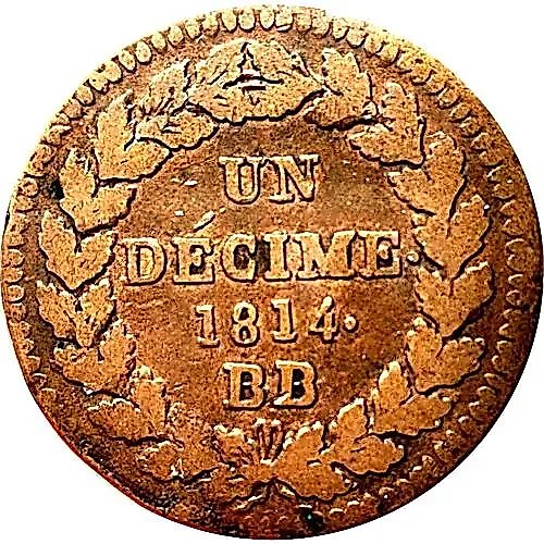 1 десим 1814-1815, N [Франция]