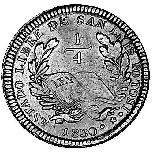 ¼ реала 1828-1860 [Мексика]