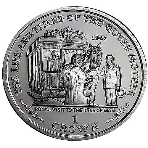 1 крона 2000, Жизнь и время Королевы-матери - Королевский визит на остров Мэн [Остров Мэн]
