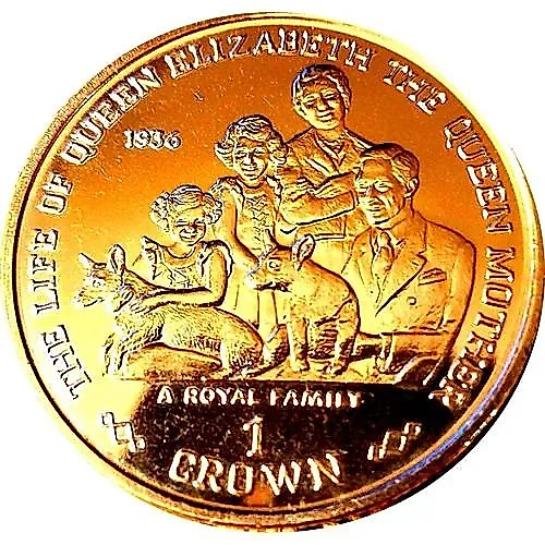 1 крона 1999, Жизнь Королевы-матери - Семейный портрет 1936 [Гибралтар]
