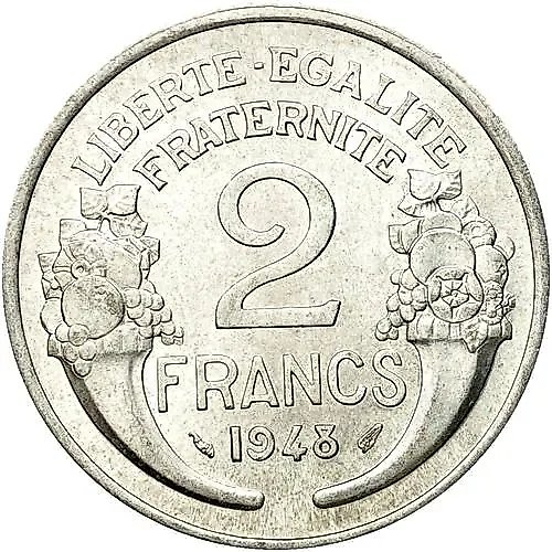 2 Francs 1948, No Mint Mark [France]