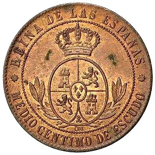 ½ сентимо 1866-1868 [Испания]