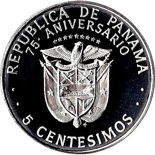 5 Centesimos 1978, 75th Anniversary of Independence [Panama]