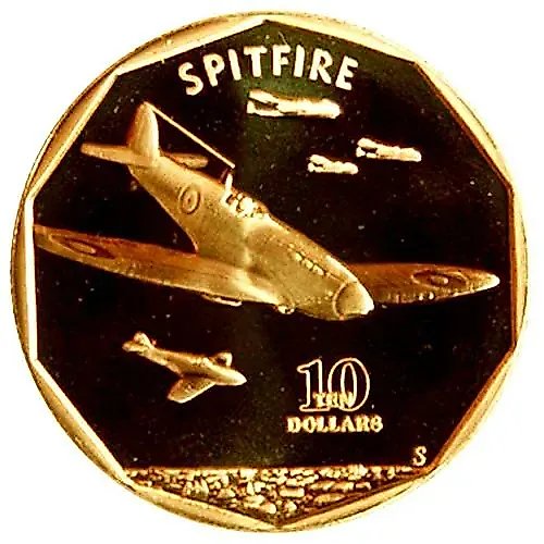 10 Dollars 1991, Supermarine Spitfire [Marshall Islands]