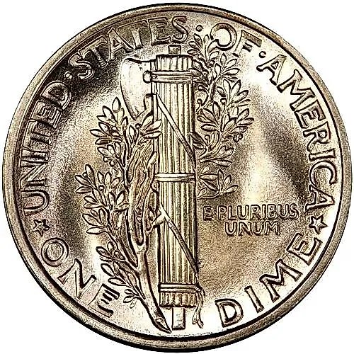 10 центов 1942, без обозначения монетного двора [США]